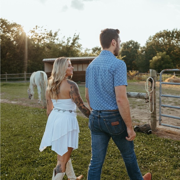 White Strapless Dress - Picture 5 of 6